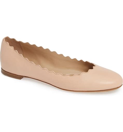 see by chloe ballet flats|chloe scalloped ballet flat sale.